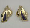 JE20-14kt earrings w/lapis inlay