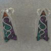 JE6b-sterling silver inlay earrings