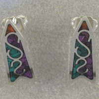 JE6b sterling inlay earrings.