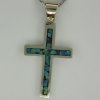 14kt cross w/Australian Opal inlay