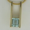 14kt yellow pend w/aquamarine