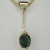 14kt yellow pend w/green tourmaline