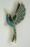 14kt Hummingbird Pin