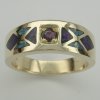 JR102-ruby, sugalite, opal ring/14kt