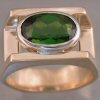 JR146-gents ring w/4ct tourmaline