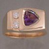 JR176-Ld's ring w/amethyst and diamonds