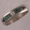 JR192 modified version with opal and sugalite inlay and a diamond center stone