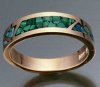 JR52-malachite/opal inlay band