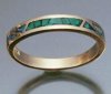 JR53-narrow malachite/opal inlay band