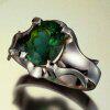 LS160-Ladies 14ktw ring w/green tourmaline